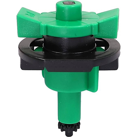 10x Mini zraszacze 360° bez mostka (typ pionowy), dysza zielona, 34 l/h przy 2 barach DR-053 MAMUTH