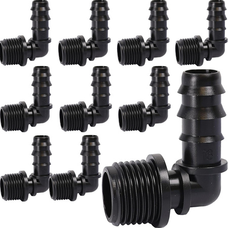 10x Kolanko z gwintem zewnętrznym, Dn16*1/2 DR-026 MAMUTH