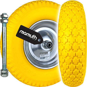 Koło do taczki pełne z osią 4.00-8 PU KT-101 MAMUTH