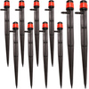 10x Zraszacz z regulowanym przepływem wbijany, 1/4” 0-80 l/h przy 1 barze, długość 15 cm, bez 5132. DR-045 MAMUTH