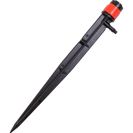 10x Zraszacz z regulowanym przepływem wbijany, 1/4” 0-80 l/h przy 1 barze, długość 15 cm, bez 5132. DR-045 MAMUTH