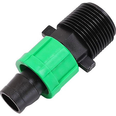 10x Złącze z gwintem zewnętrznym do taśmy, Dn17*3/4" DR-013 MAMUTH