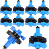 10x Mini-zraszacze 360° bez mostka. (Typ odwrócony), niebieska dysza, 49 l/h przy 2 barach DR-050 MAMUTH