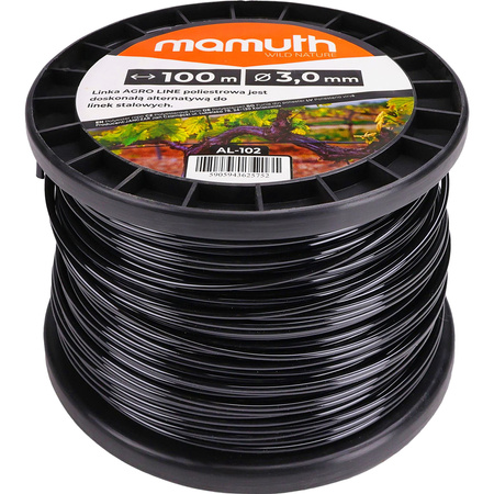AGRO LINE PET Polyesterseil SCHWARZ 3,0mm 100m AG-102 MAMUTH