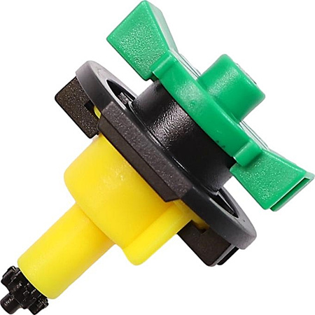 10x Mini zraszacze 360° bez mostka (typ pionowy), żółta dysza, 66 l/h przy 2 barach DR-055 MAMUTH