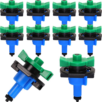10x Mini zraszacze 360° bez mostka. (typ pionowy), niebieska dysza, 49 l/h przy 2 barach DR-054 MAMUTH