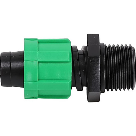 10x Złącze z gwintem zewnętrznym do taśmy, Dn17*1/2" DR-012 MAMUTH