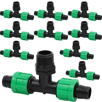 10x Trójnik z gwintem zewnętrznym, Dn17*1/2" DR-016 MAMUTH