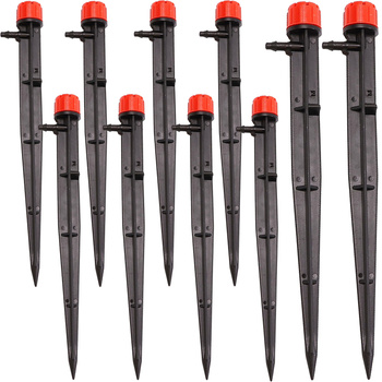 10x Regulowany minizraszacz wbijany, 0-70 l/h przy 1 barze, długość 15 cm DR-043 MAMUTH