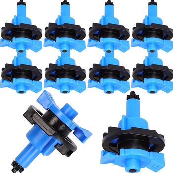 10x Mini-zraszacze 360° bez mostka. (Typ odwrócony), niebieska dysza, 49 l/h przy 2 barach DR-050 MAMUTH